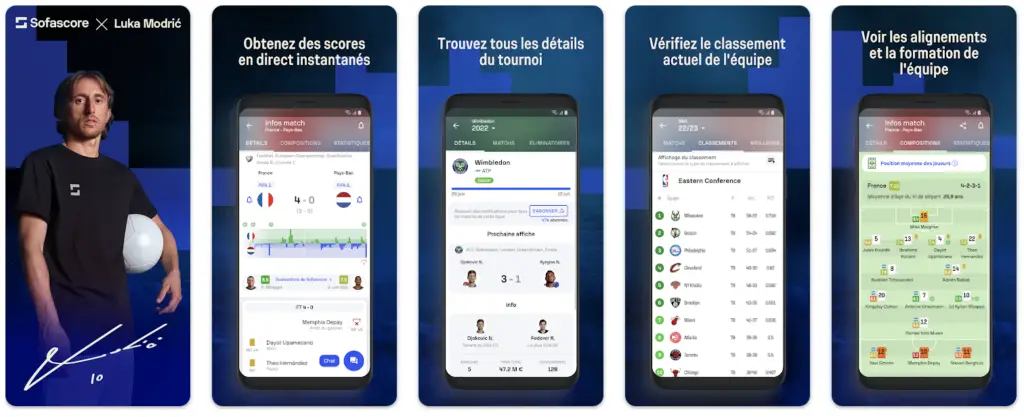 applications mobiles resultats sport Belgique